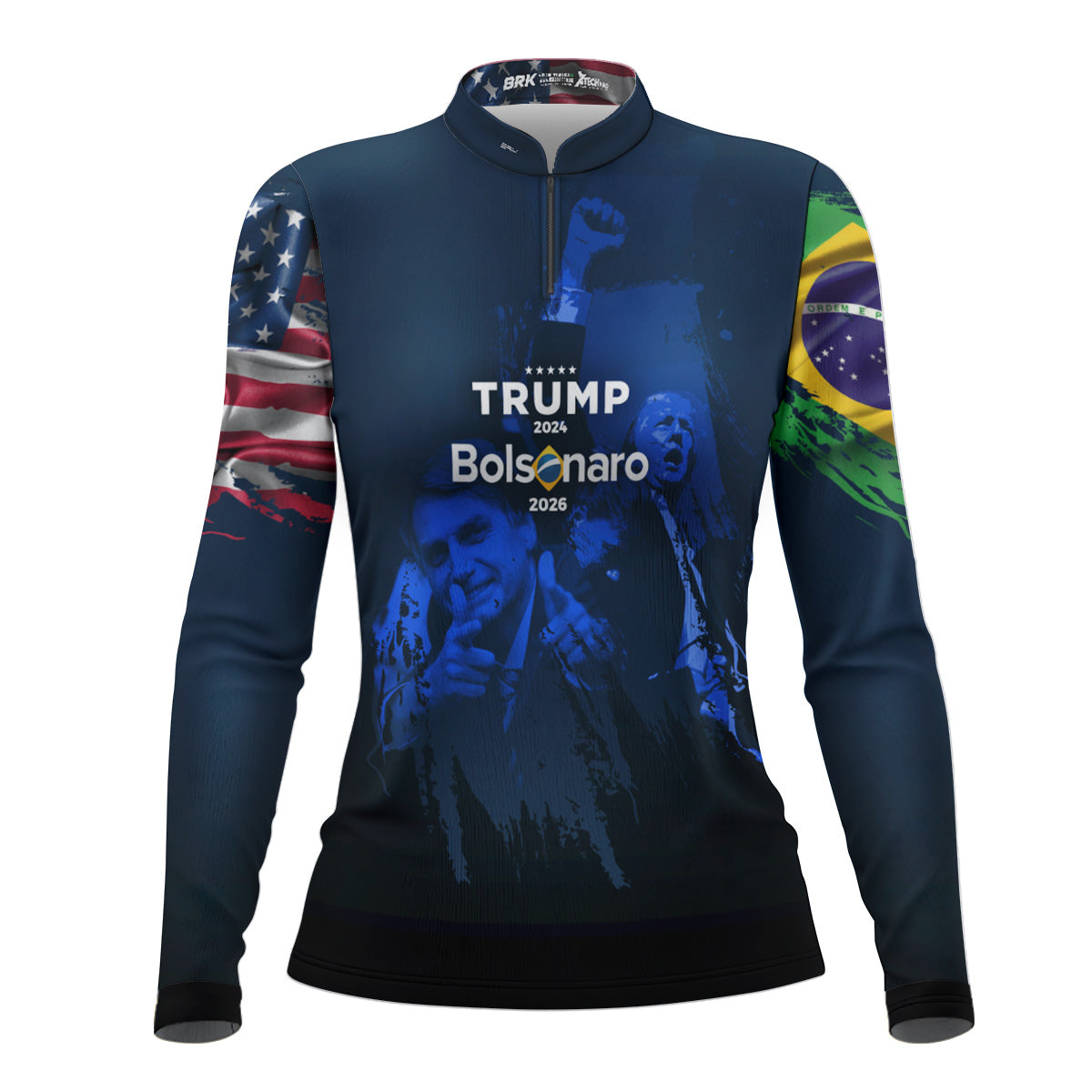 Camisa Agro Feminina Brk Trump e Bolsonaro com Proteção Solar UV50+ - Brk Fishing