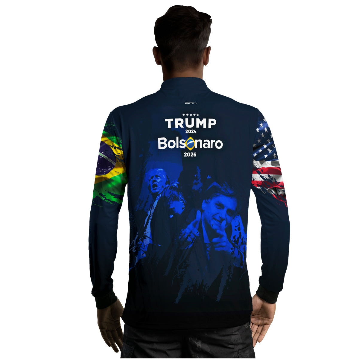 Camisa Agro Brk Trump e Bolsonaro com Proteção Solar UV50+ - Brk Fishing
