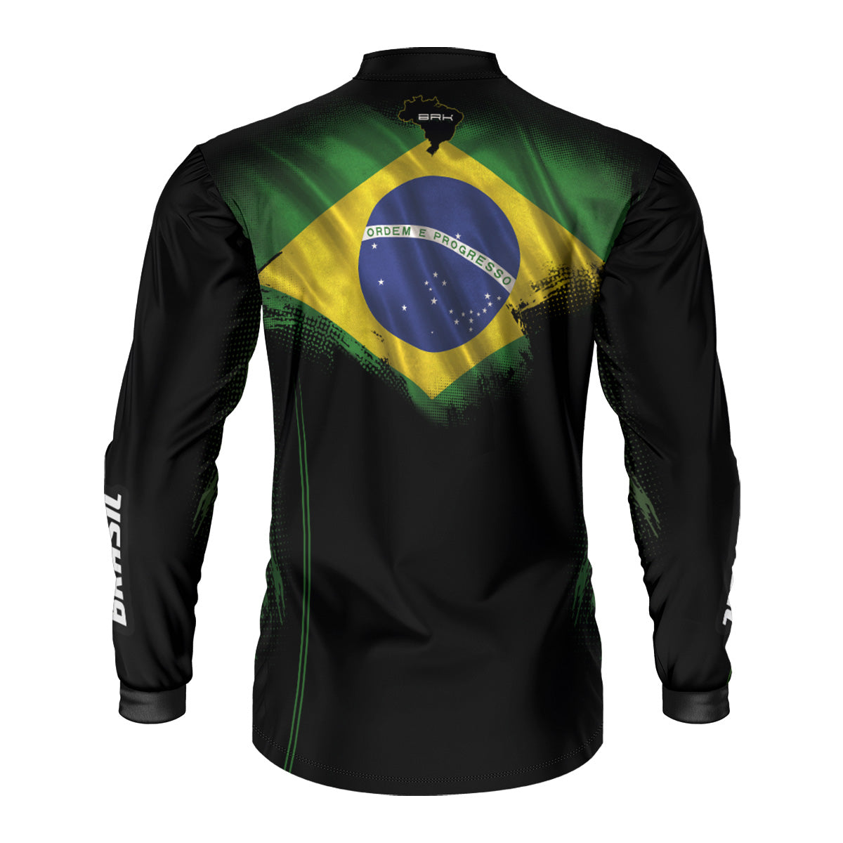 Camisa Agro Brk Bandeira do Brasil com Proteção Solar UV50+ - Brk Fishing