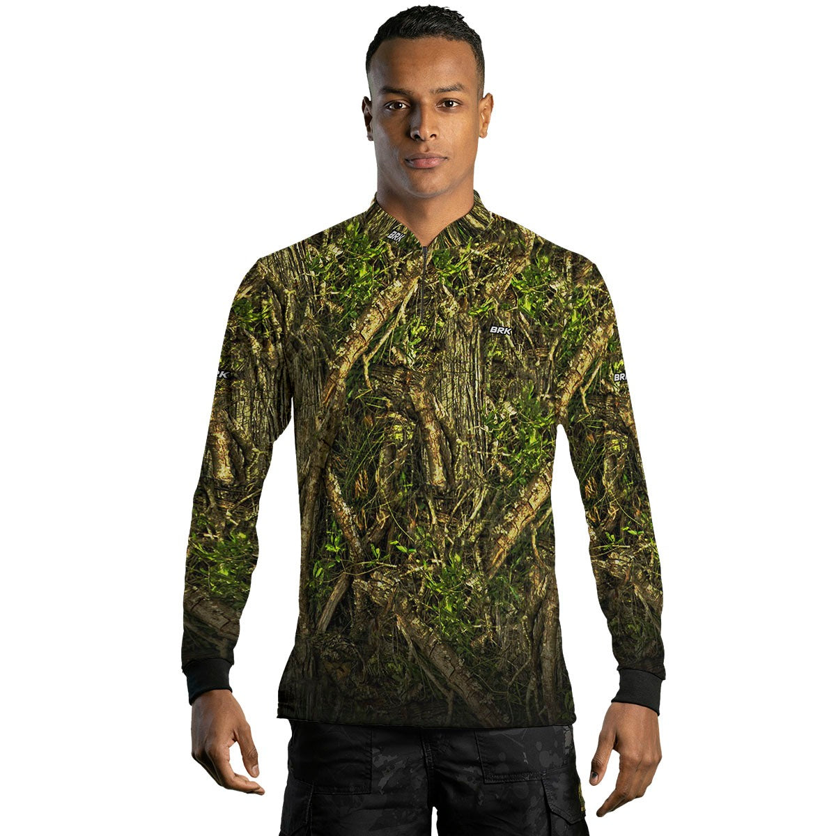 Camisa de Pesca Brk Camuflada Stealth Series 2.0 com Proteção Solar UV50+ - Brk Fishing