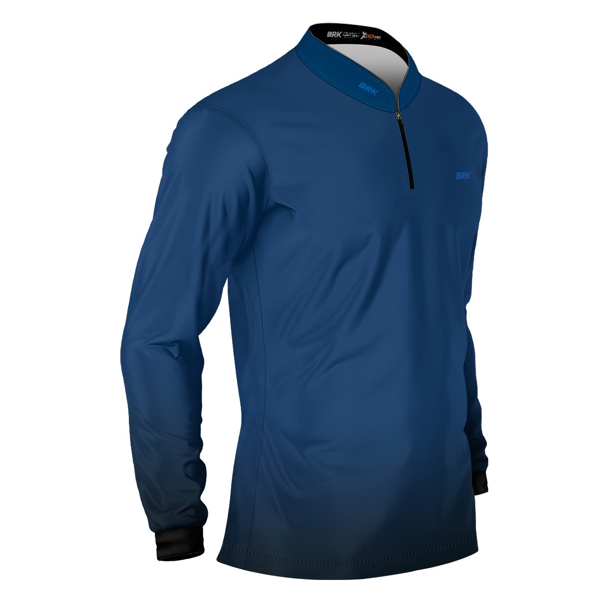 Camisa Brk Casual Unissex Basic Azul Naval com Proteção Solar UV50+ Envio Imediato Brk Fishing