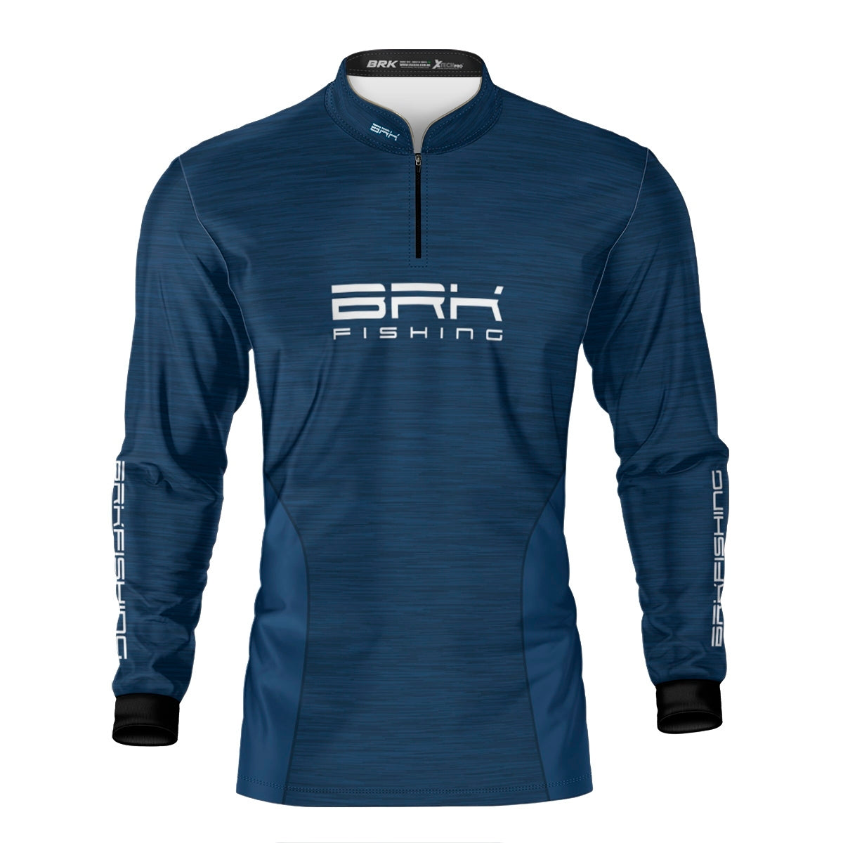 Camisa de Pesca Brk Fishing Azul Naval Mesclado com UV50+ Brk Fishing
