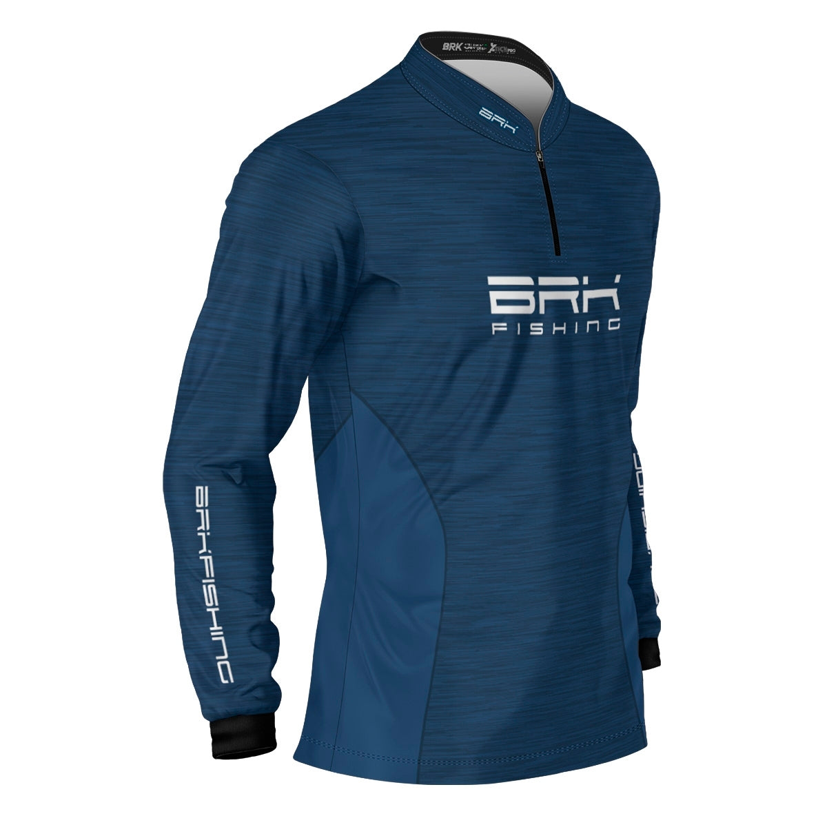 Camisa de Pesca Brk Fishing Azul Naval Mesclado com UV50+ Brk Fishing