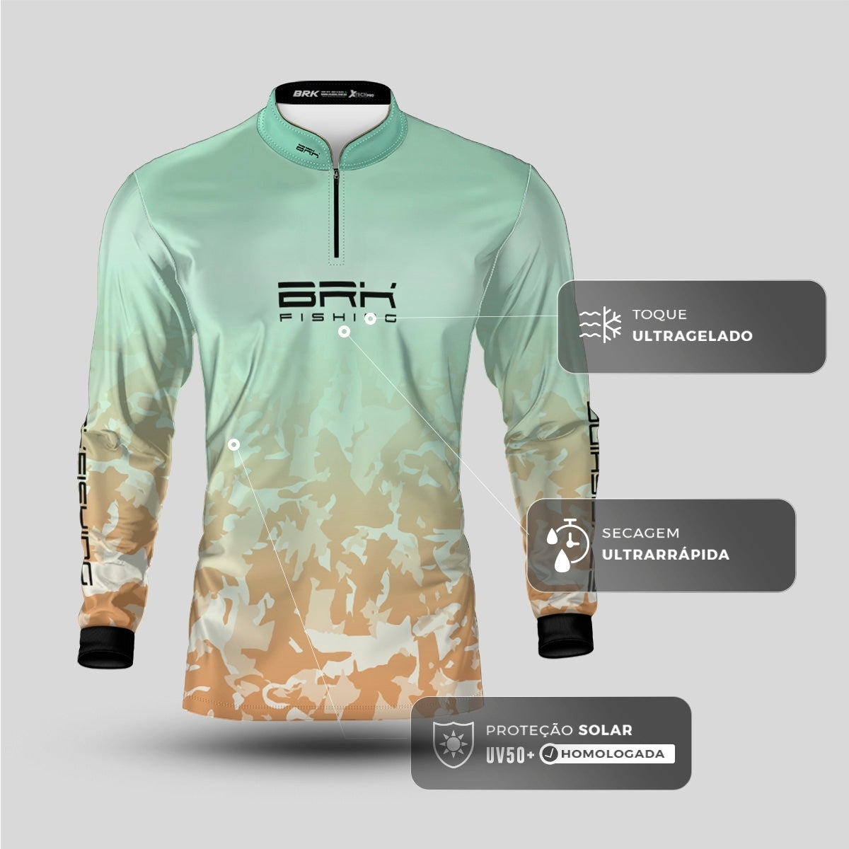 Camisa de Pesca Clara Brk Em Busca do Robalo com UV50+ - Brk Fishing