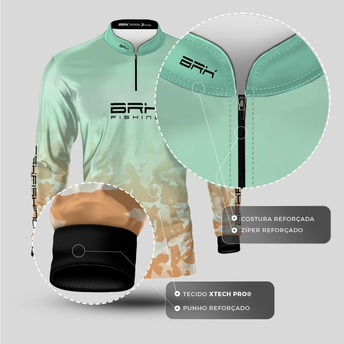 Camisa de Pesca Clara Brk Em Busca do Robalo com UV50+ - Brk Fishing