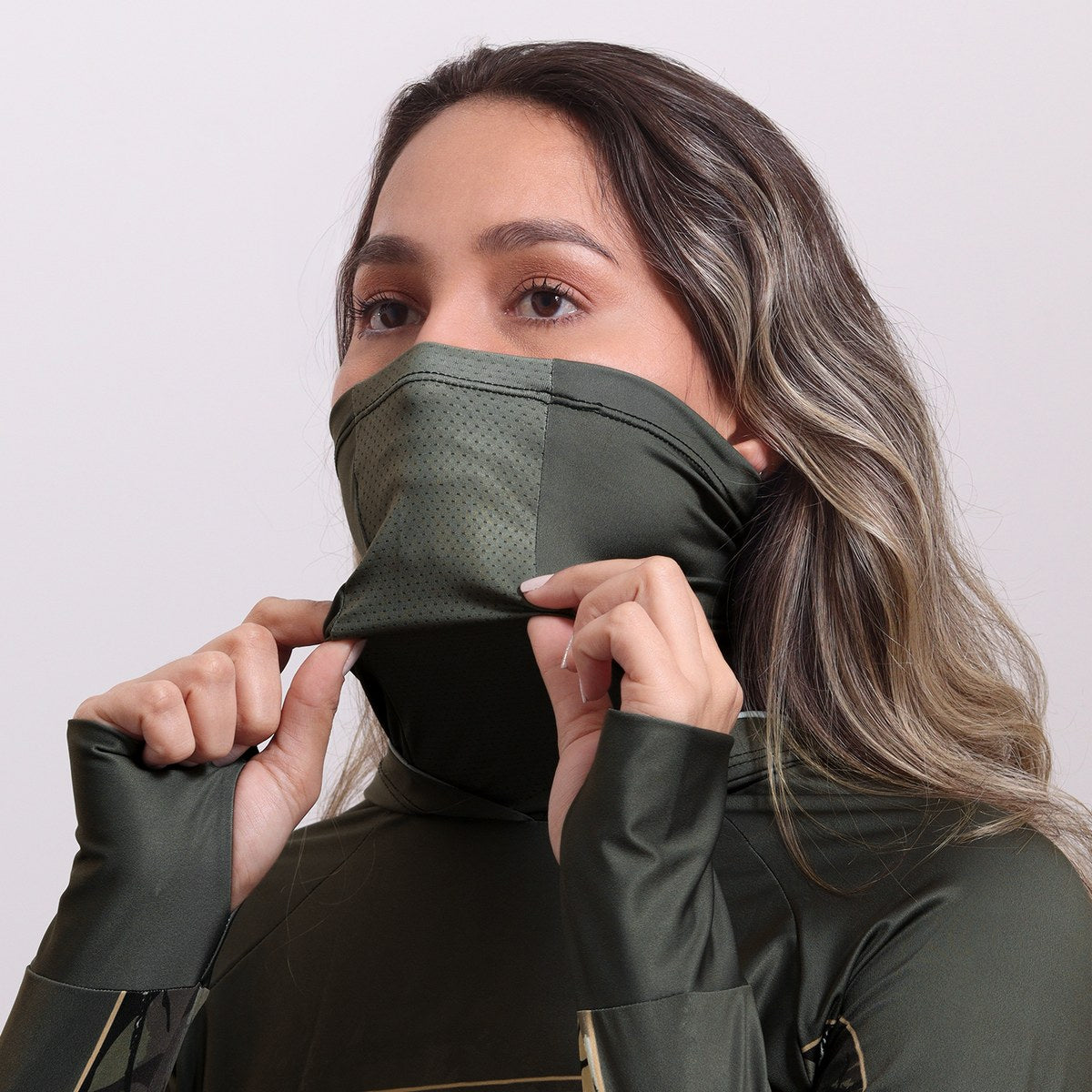 Camisa FusionX Feminina Brk Real Tree Verde e Proteção Solar UV50+ - Brk Fishing