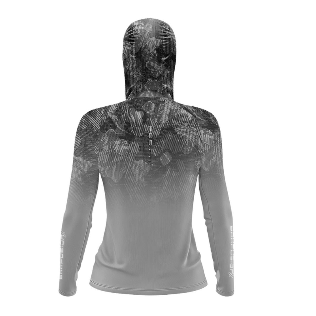 Camisa FusionX Feminina Brk Camuflada Cinza e Proteção Solar UV50+ - Brk Fishing