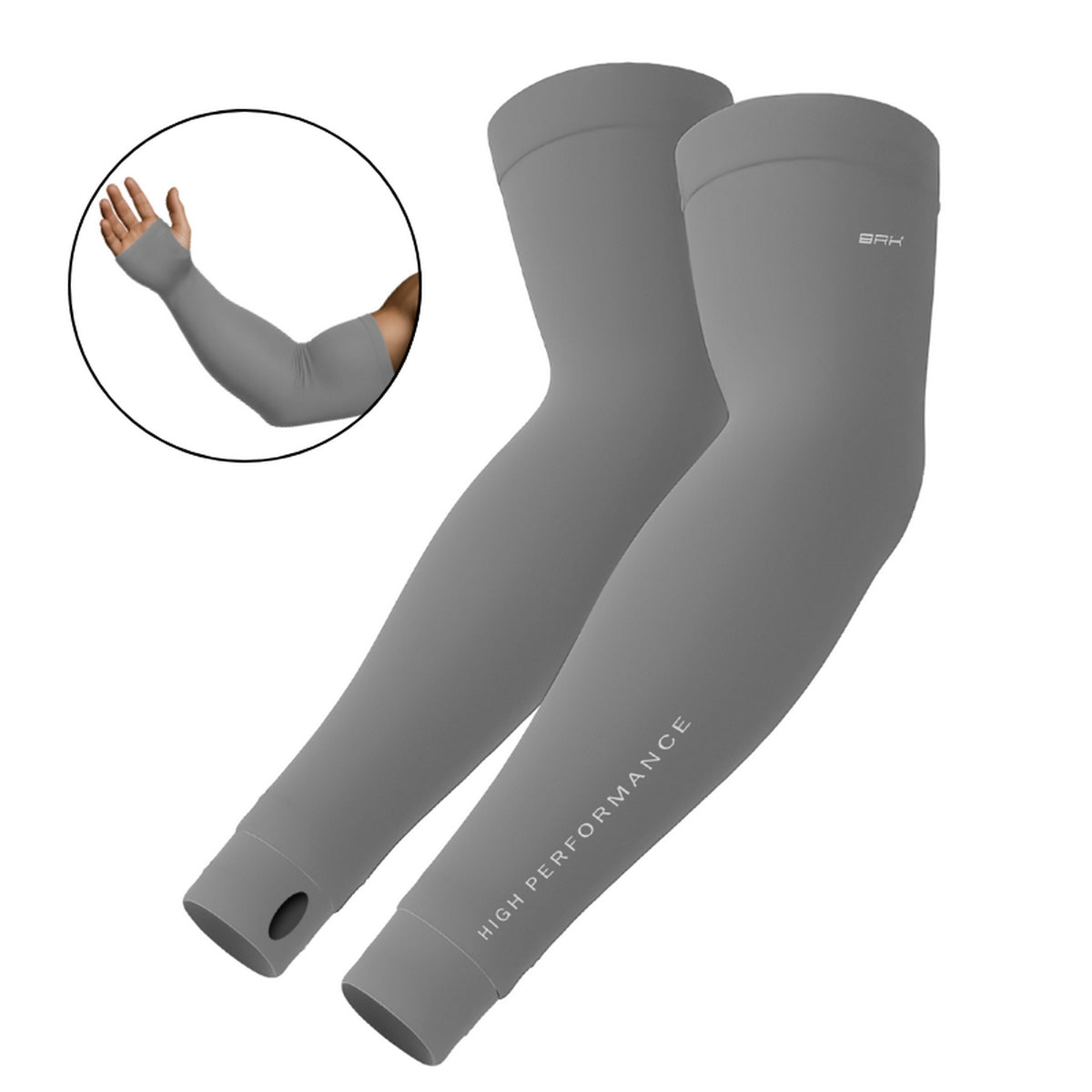 Manguito com Proteção UV50+ Cinza Claro - Brk Fishing