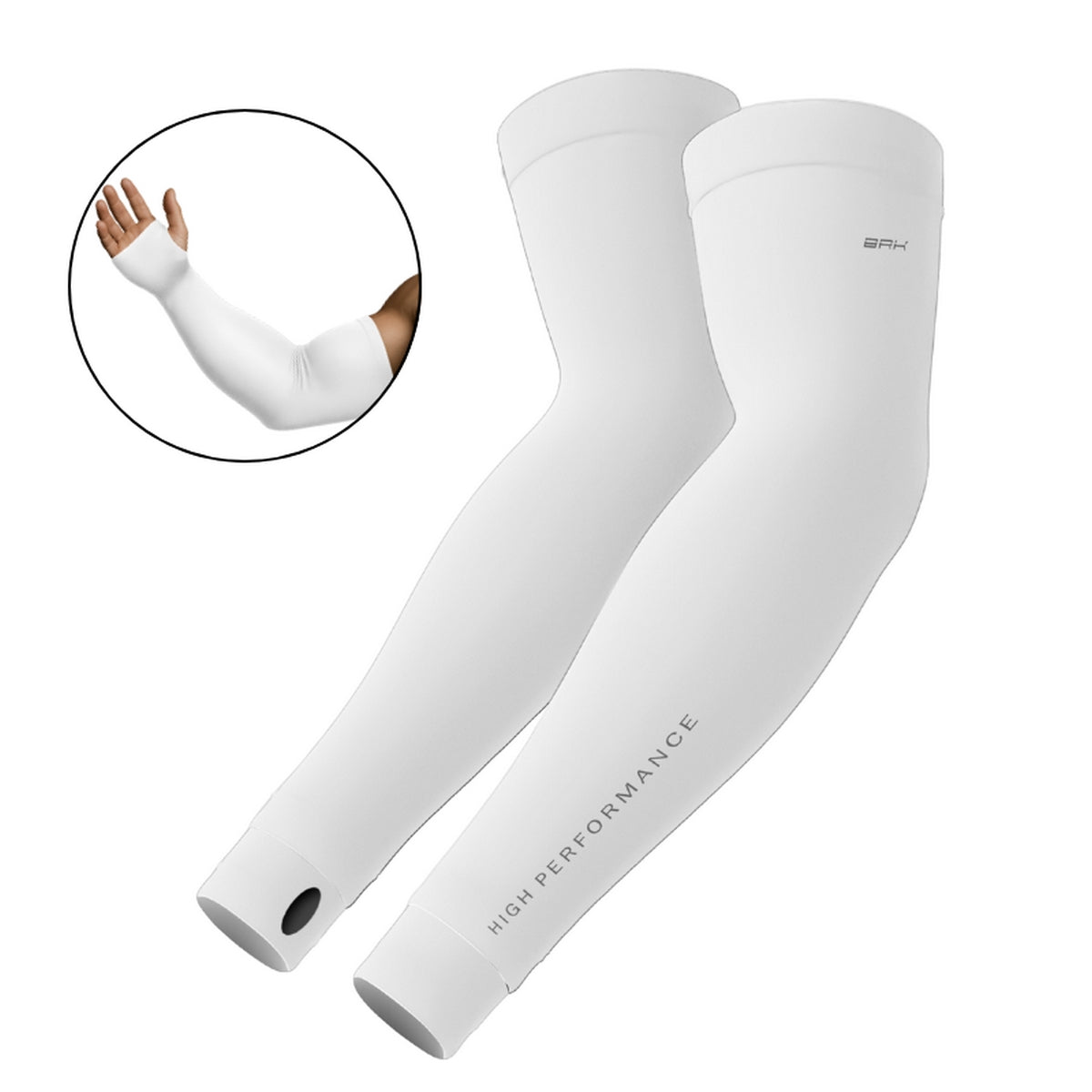 Manguito com Proteção UV50+ Branco - Brk Fishing