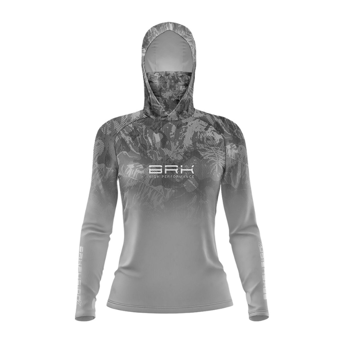 Camisa FusionX Feminina Brk Camuflada Cinza e Proteção Solar UV50+ - Brk Fishing