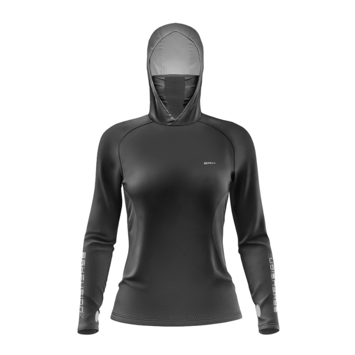 Camisa FusionX Feminina Brk Clean Preta e Proteção Solar UV50+ - Brk Fishing