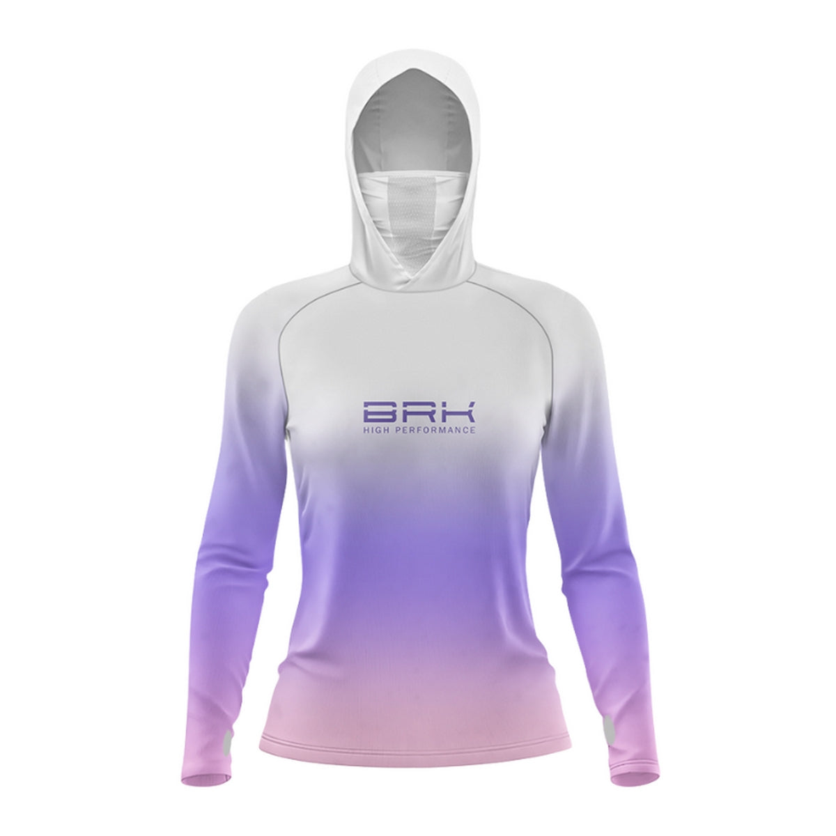 Camisa FusionX Feminina Brk Degradê Roxo Branco e Rosa e Proteção Solar UV50+ - Brk Fishing