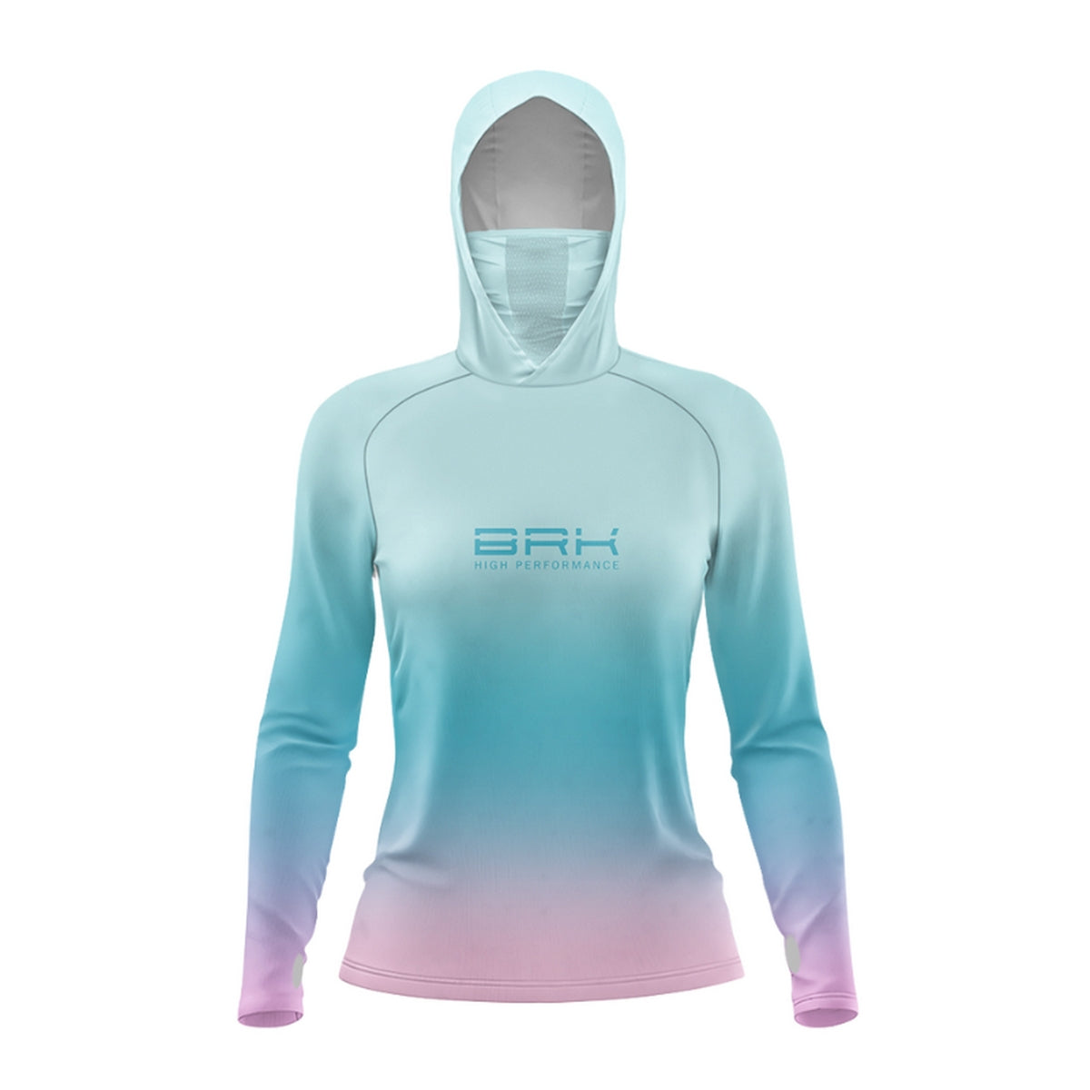 Camisa FusionX Feminina Brk Degradê Azul Bebê e Rosa e Proteção Solar UV50+ - Brk Fishing