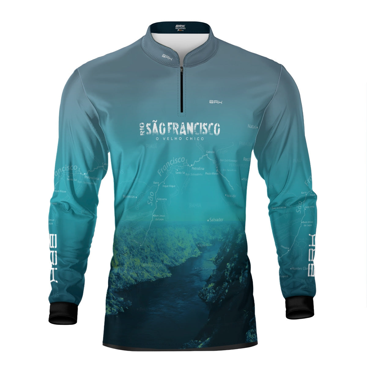Camisa de Pesca Brk Rio São Francisco 02 com Proteção Solar UV50+ - Brk Fishing
