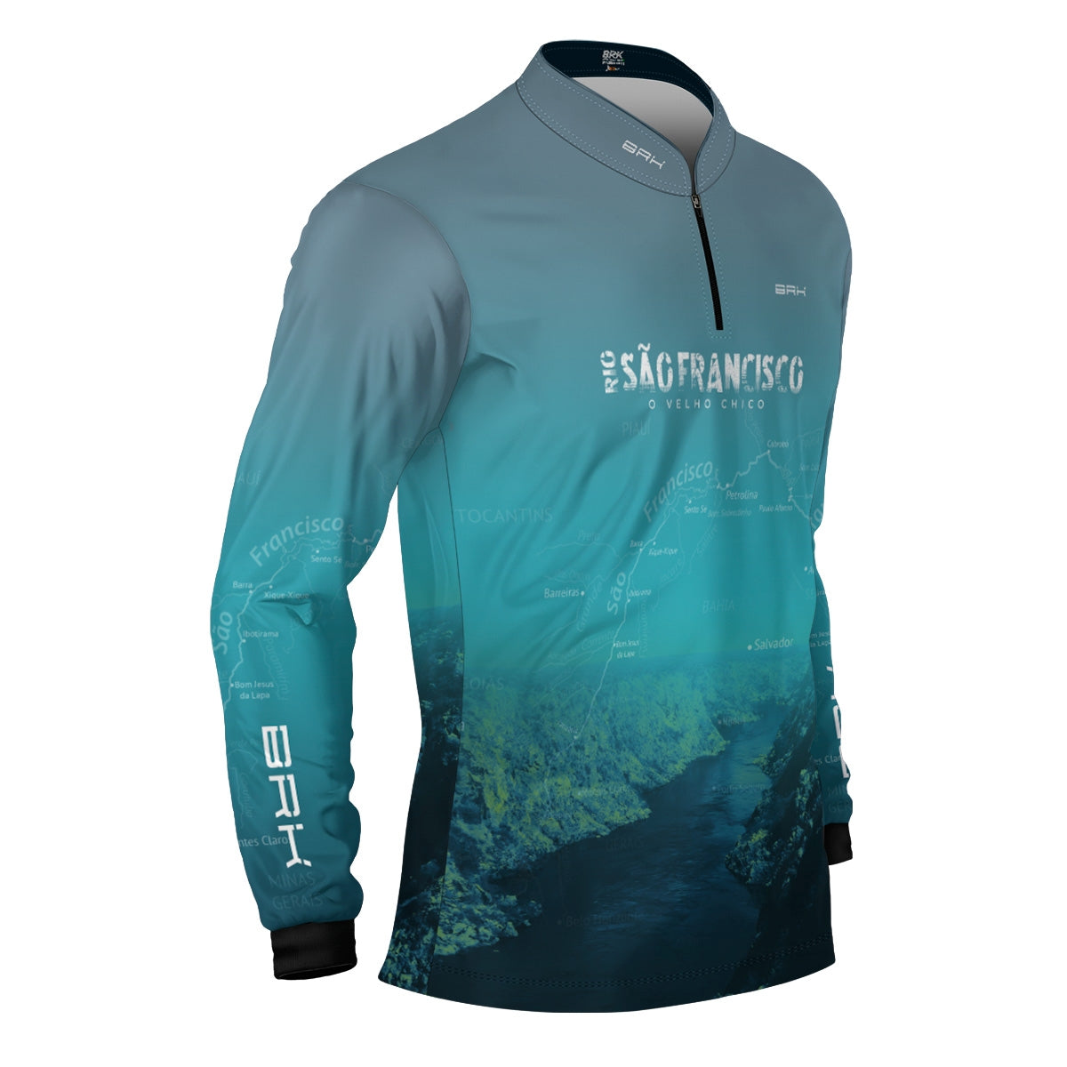 Camisa de Pesca Brk Rio São Francisco 02 com Proteção Solar UV50+ - Brk Fishing