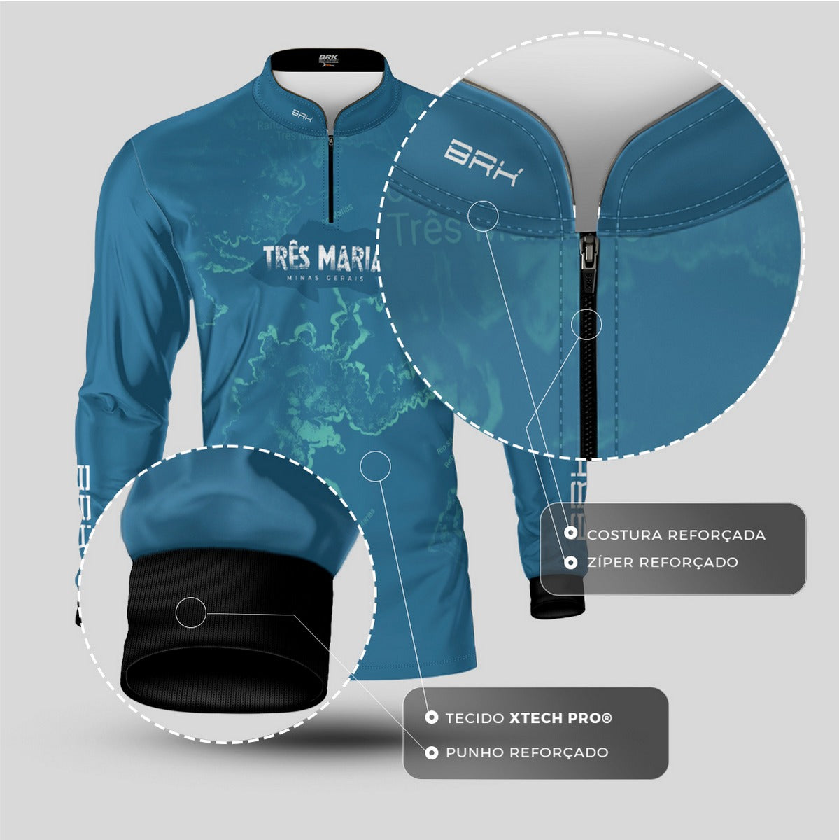 Camisa de Pesca Brk Três Marias com Proteção Solar UV50+ - Brk Fishing