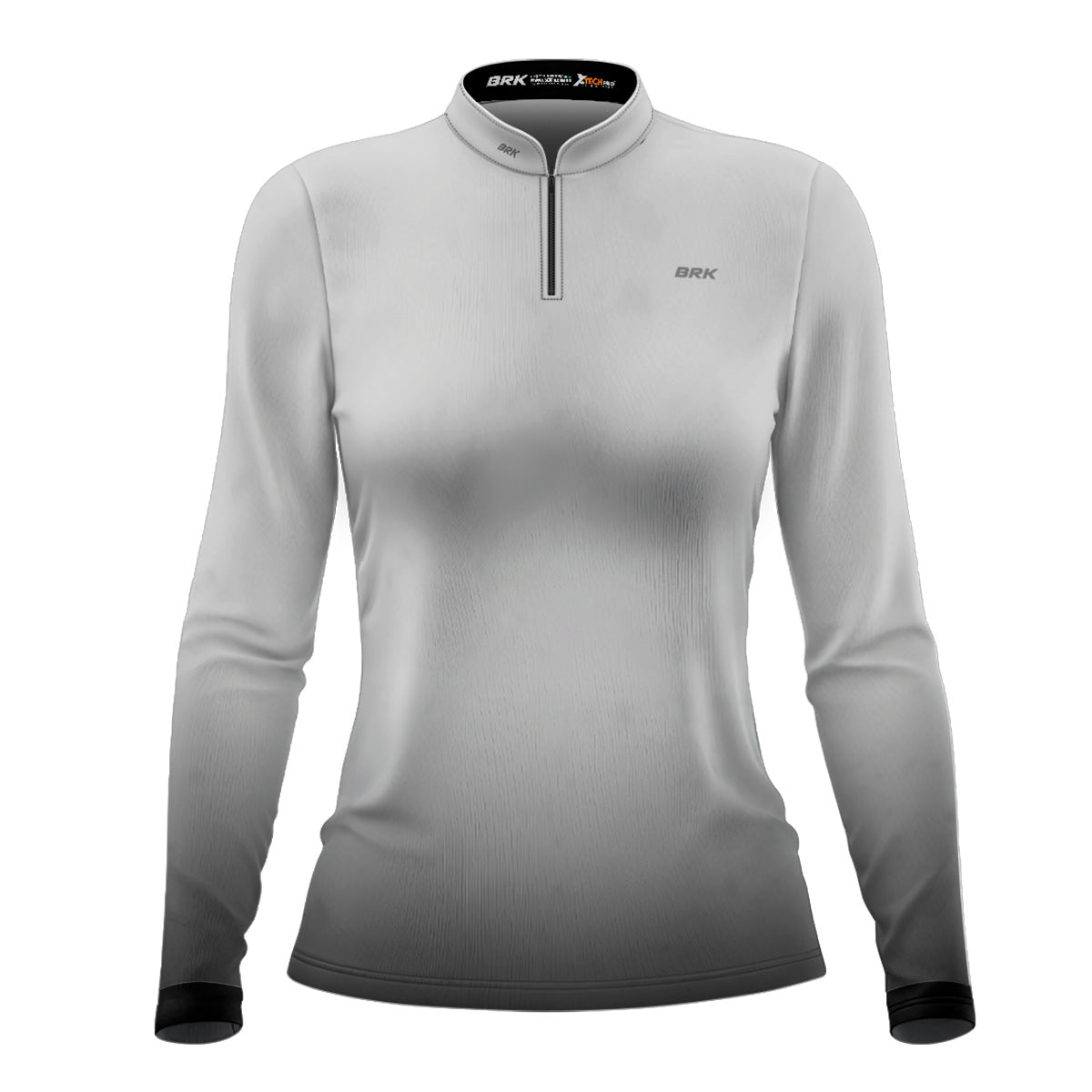 Camisa Feminina Brk Basic Cinza Claro com Proteção Solar UV50 Envio Imediato Brk Fishing