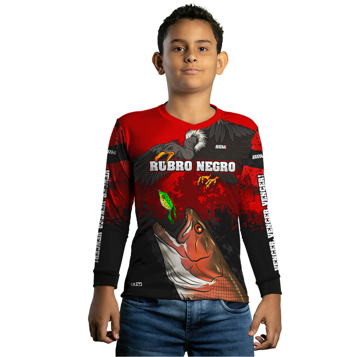 Camisa Infantil de Pesca Brk Trairão Futebol 50 com UV50+ - Brk Fishing