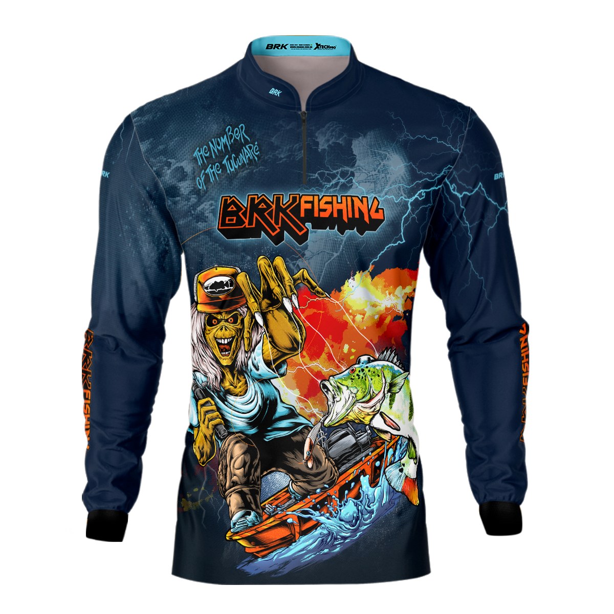 Camisa de Motociclismo Brk Iron Maiden com Proteção Solar UV50+ - Brk Fishing