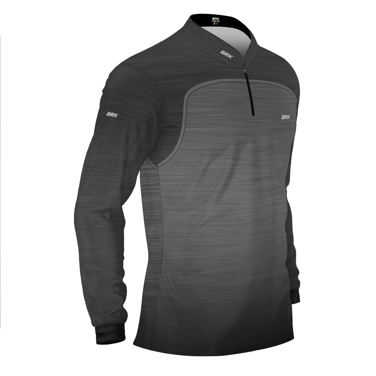 Camisa Brk Mescla Preto Cinza com Proteção Solar UV50+ - Brk Fishing