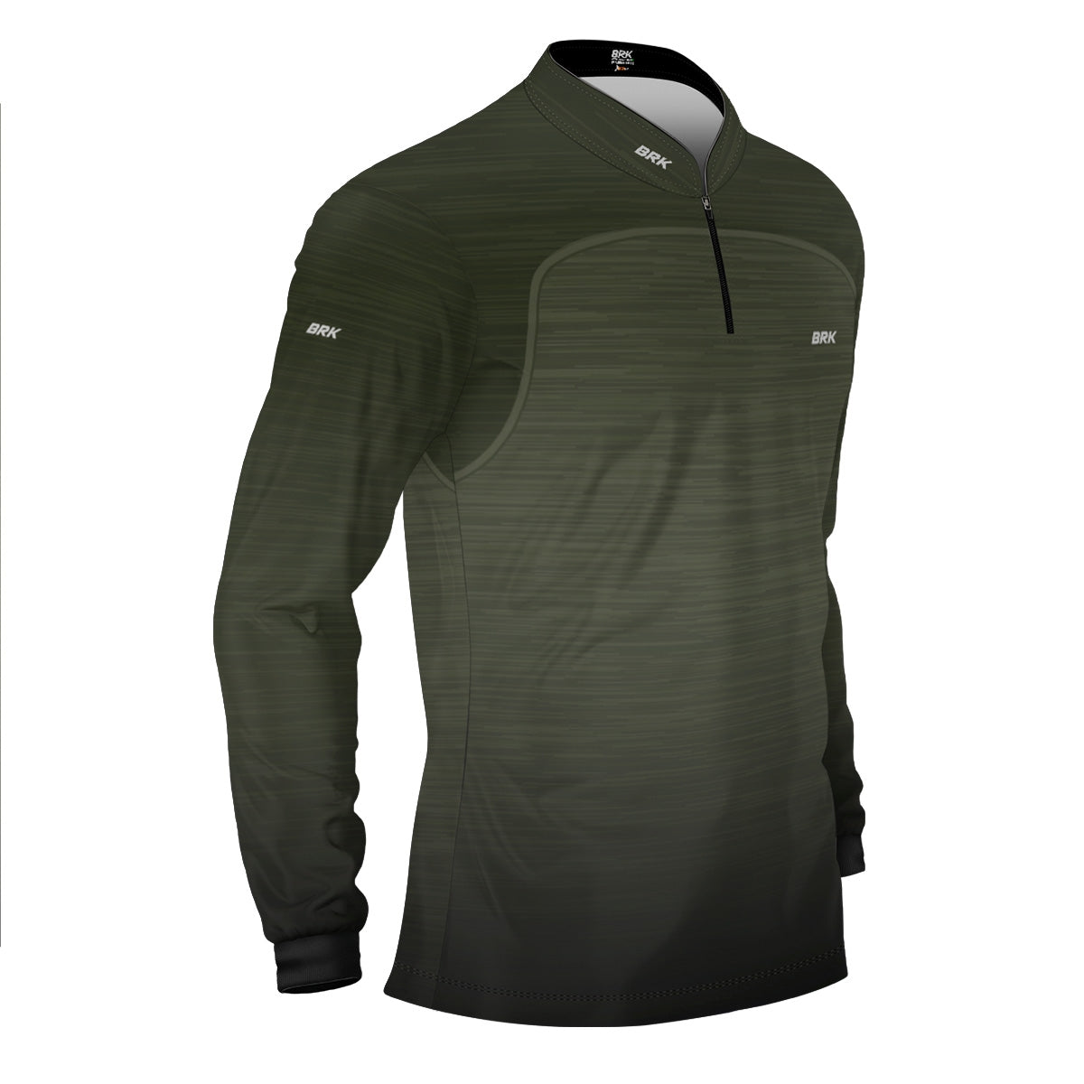 Camisa Brk Mescla Verde com Proteção Solar UV50 - Envio Imediato Brk Fishing