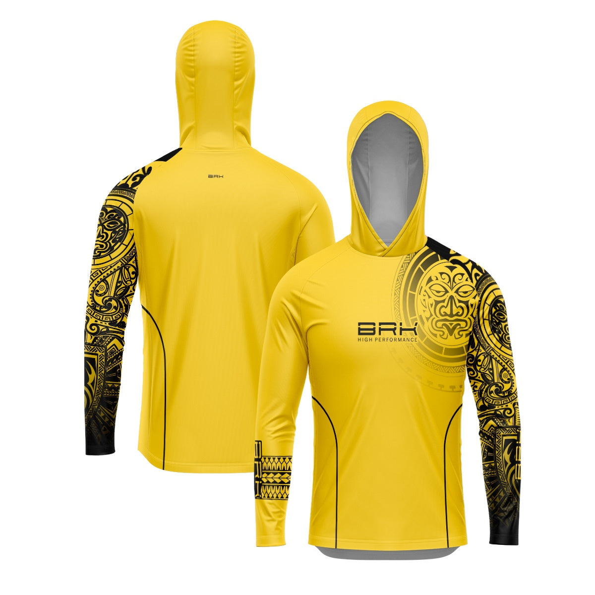 Camisa com Capuz Brk Maori Amarelo com Proteção Solar UV50+ - Brk Fishing