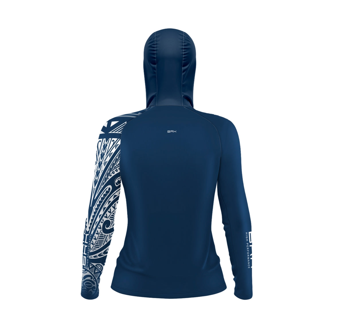 Camisa com Capuz Feminina Brk Maori Azul Marinho com Proteção Solar UV50+ - Brk Fishing