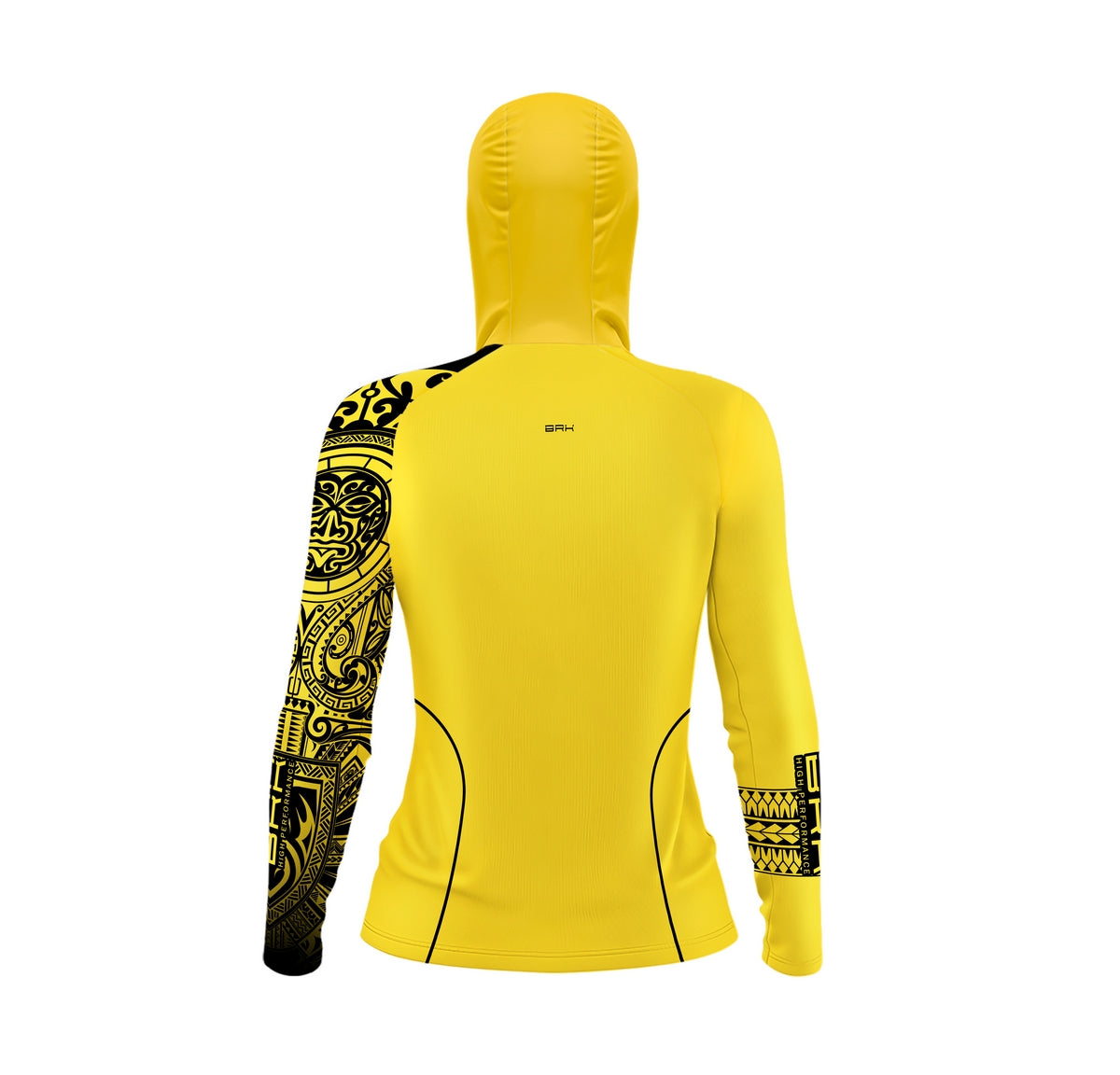 Camisa com Capuz Feminina Brk Maori Amarelo com Proteção Solar UV50+ - Brk Fishing