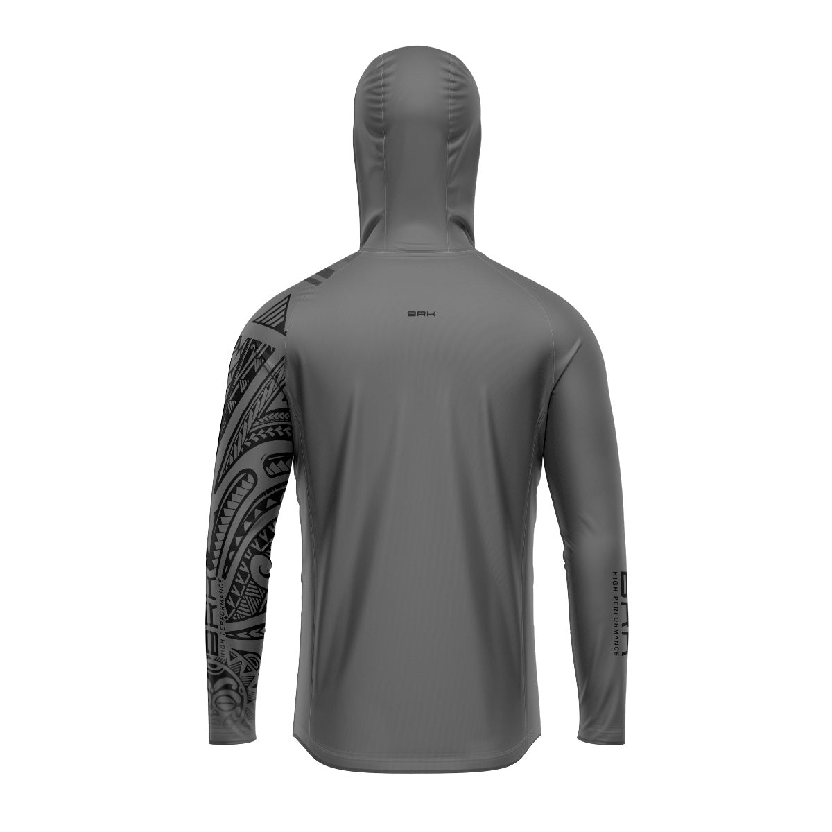 Camisa com Capuz Brk Maori Cinza com Preto com Proteção Solar UV50+ - Brk Fishing
