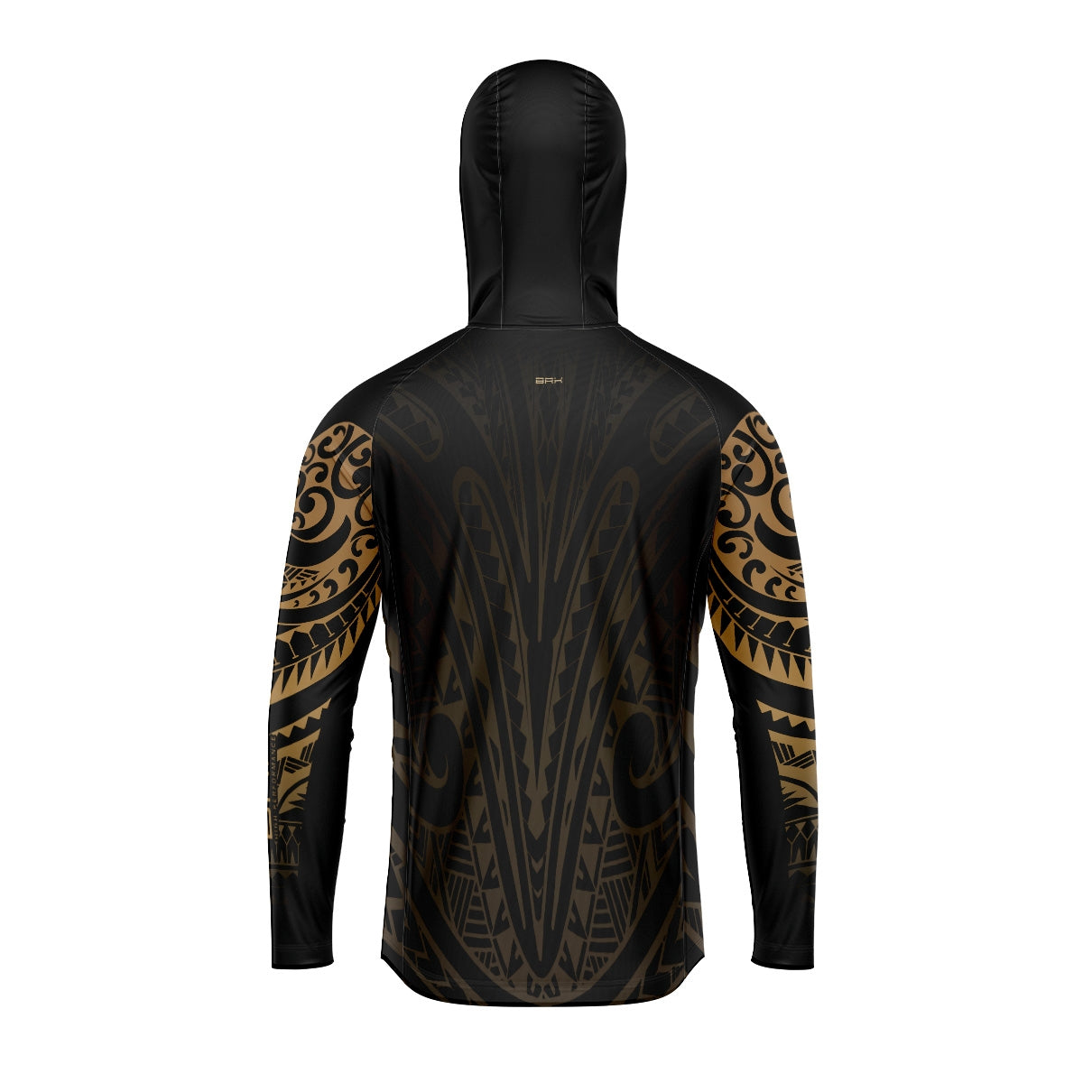 Camisa com Capuz Brk Maori Bege e Preto com Proteção Solar UV50+ - Brk Fishing