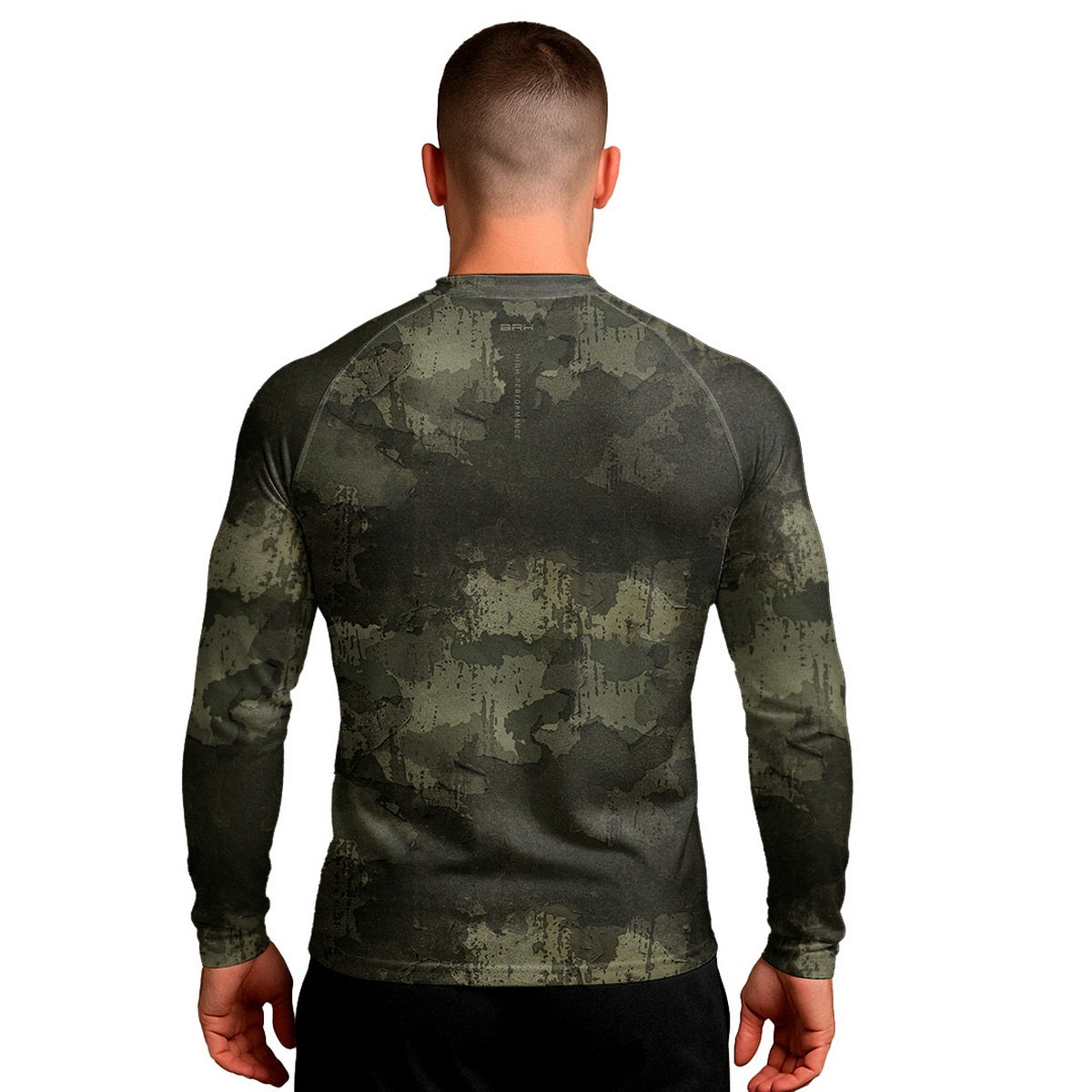 Camisa Raglan Brk Camuflada Verde com Proteção Solar UV50+ Brk Fishing