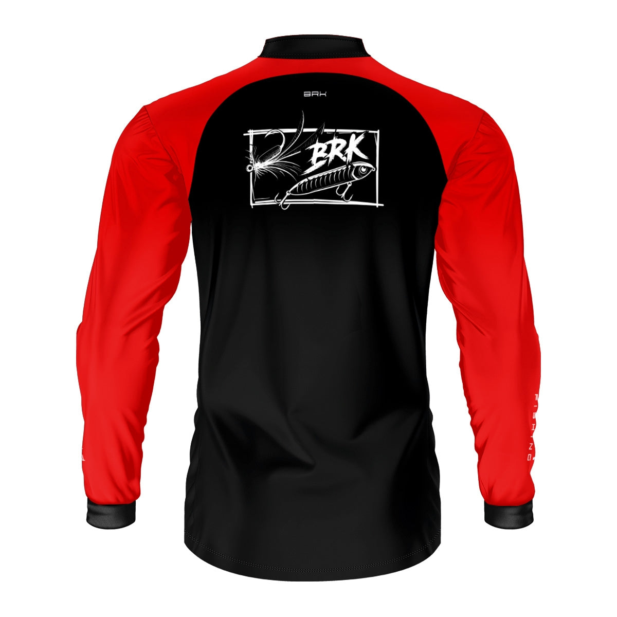Camisa de Pesca Brk Isca Lures Vermelha com Proteção UV50+ - Brk Fishing