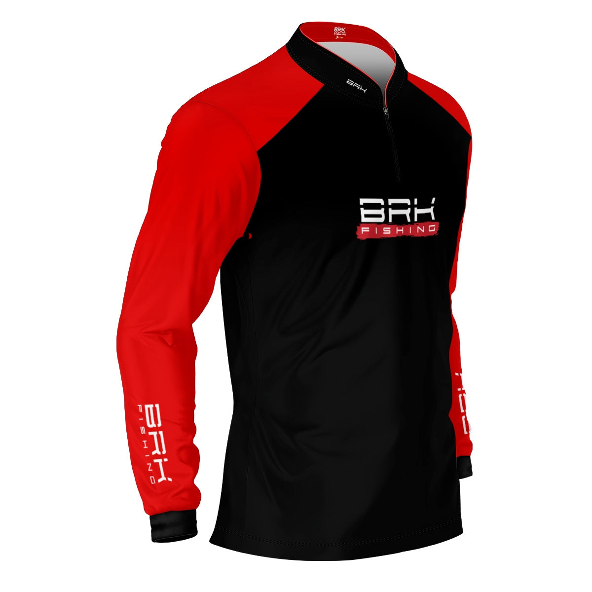 Camisa de Pesca Brk Isca Lures Vermelha com Proteção UV50+ - Brk Fishing