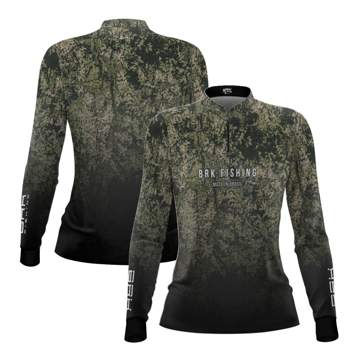 Camisa de Pesca Feminina Brk Camo Fishing com Proteção UV50+ - Brk Fishing