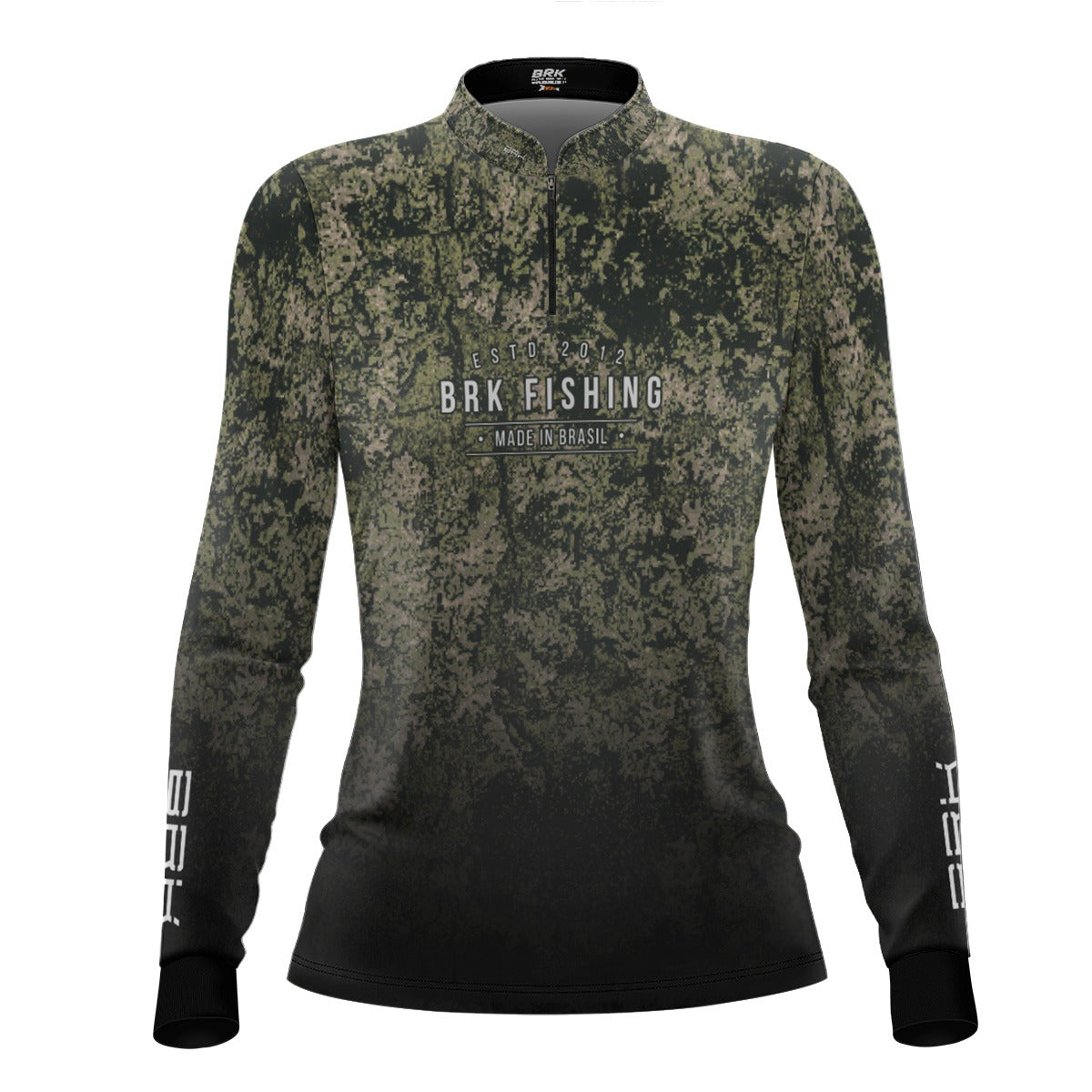 Camisa de Pesca Feminina Brk Camo Fishing com Proteção UV50+ - Brk Fishing