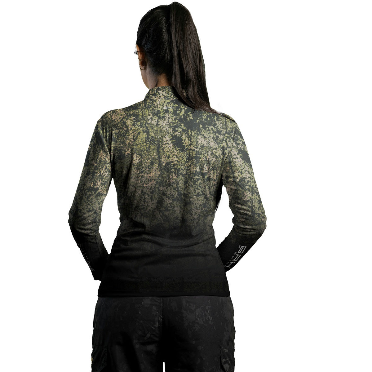 Camisa de Pesca Feminina Brk Camo Fishing com Proteção UV50+ - Brk Fishing