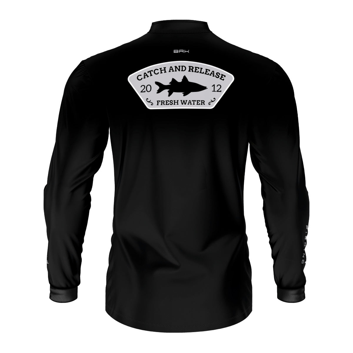 Camisa de Pesca Brk Preta Básica Catch and Release com Proteção UV50+ - Brk Fishing