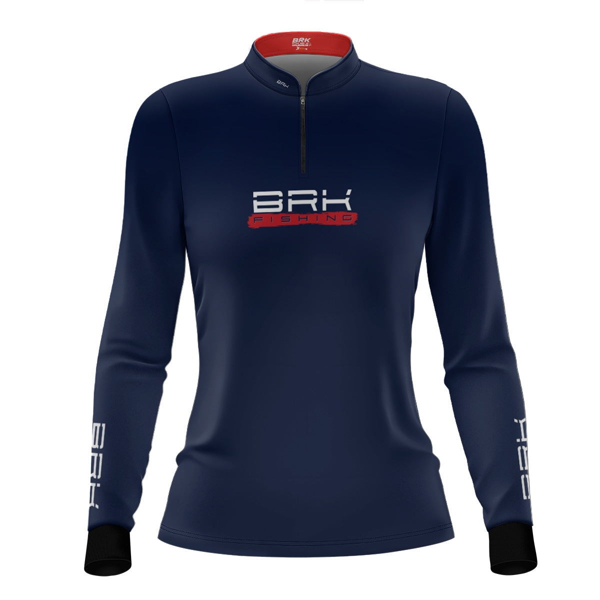 Camisa de Pesca Feminina Brk Azul Isca Artificial com Proteção UV50+ - Brk Fishing
