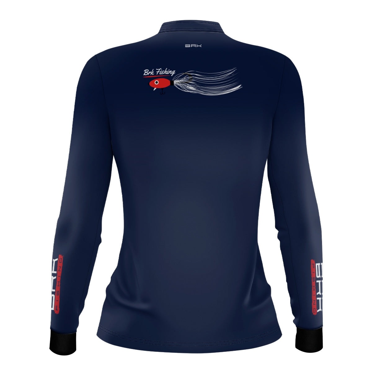 Camisa de Pesca Feminina Brk Azul Isca Artificial com Proteção UV50+ - Brk Fishing