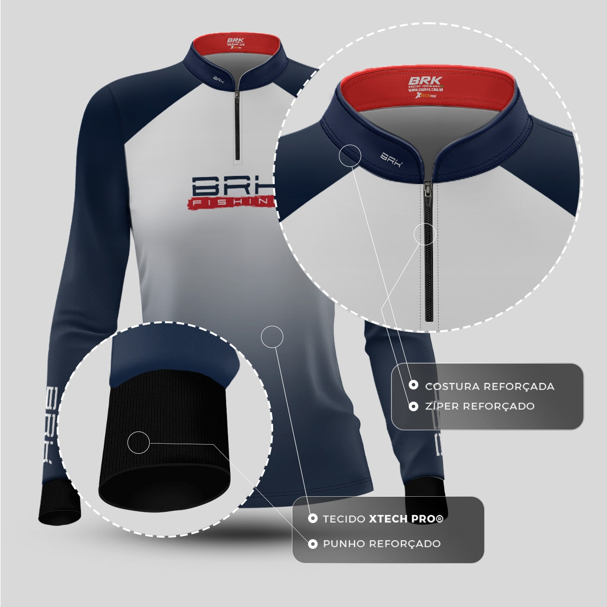 Camisa de Pesca Feminina Brk Tucunaré Born to Fish com Proteção UV50+ - Brk Fishing