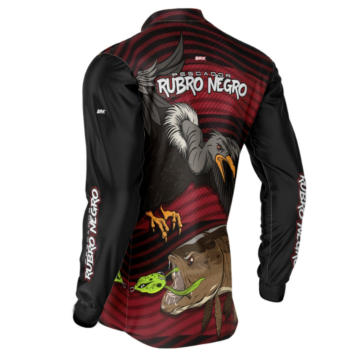 Camisa de Pesca Brk Pescador Rubro Negro Traíra com UV50+ - Brk Fishing
