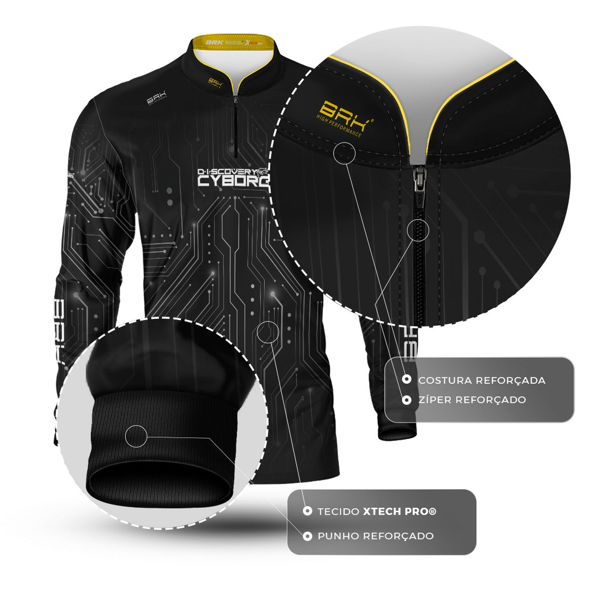 Camisa de Pesca Brk Discovery Cyborg com Proteção UV50+ - Brk Fishing