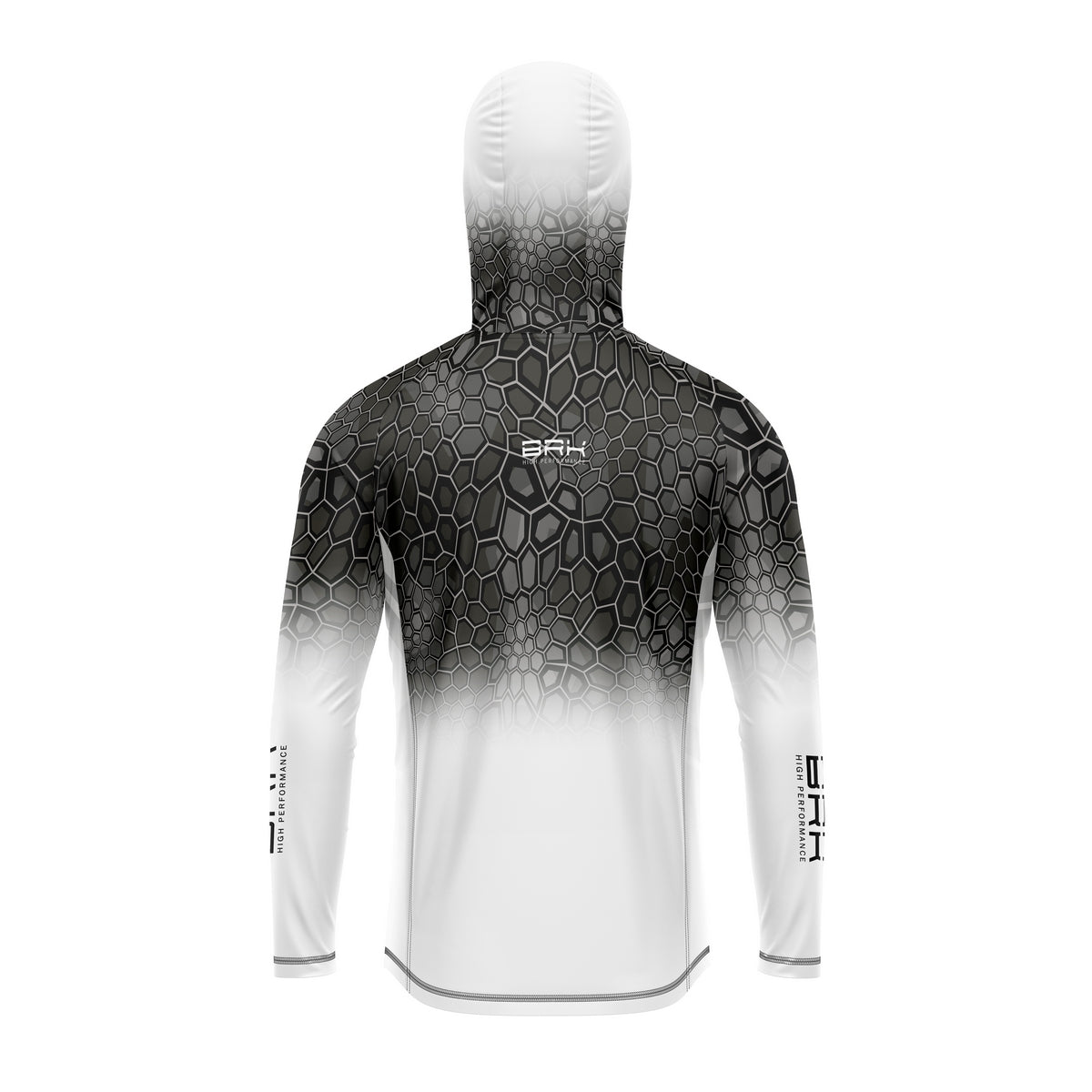 Camisa de Pesca com Capuz Brk Criptek Branca com Proteção Solar UV50+ - Brk Fishing