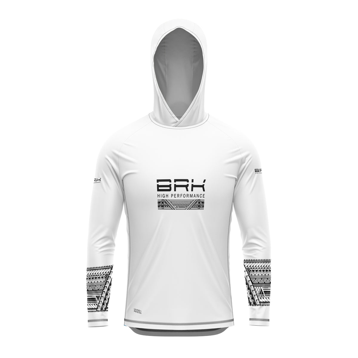 Camisa de Pesca com Capuz Brk Branco com Proteção Solar UV50+ - Brk Fishing
