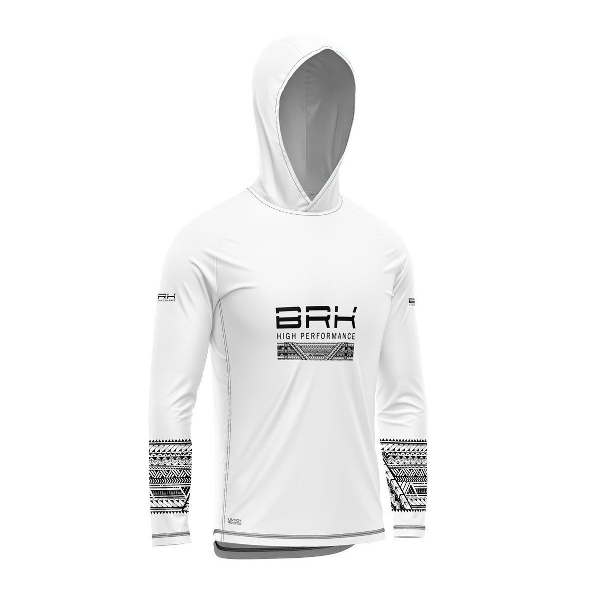 Camisa de Pesca com Capuz Brk Branco com Proteção Solar UV50+ - Brk Fishing