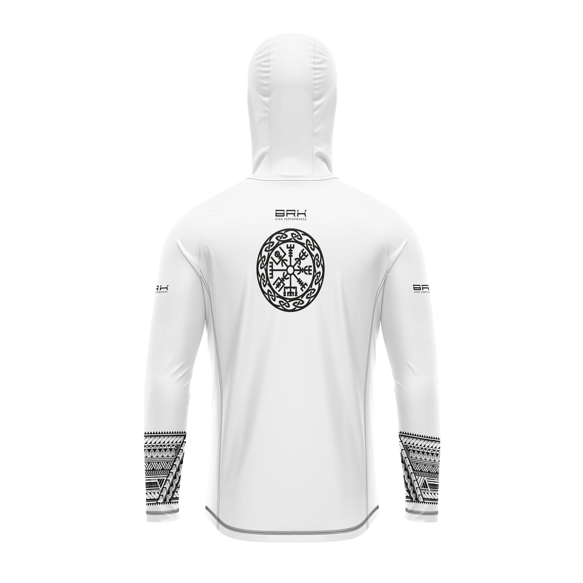 Camisa de Pesca com Capuz Brk Branco com Proteção Solar UV50+ - Brk Fishing