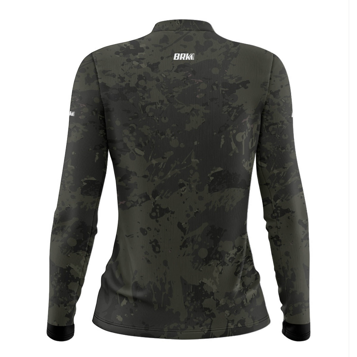 Camisa de Pesca Feminina Brk Camuflada Preta com UV50+ - Brk Fishing