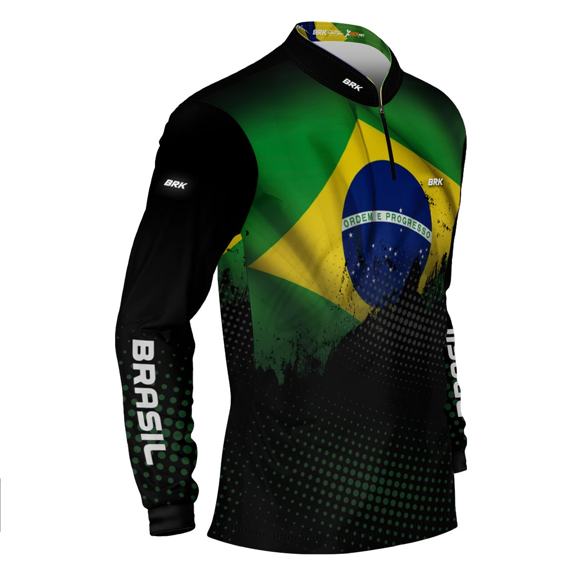 Camisa de Pesca Brk Brasil com Proteção Solar UV50+ - Brk Fishing