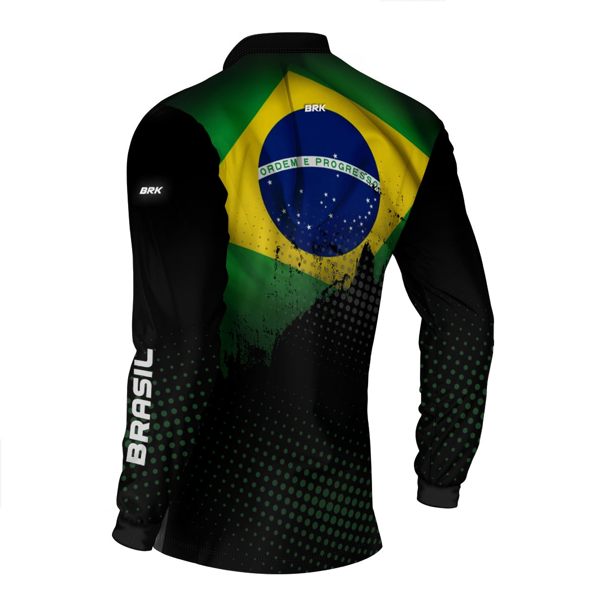 Camisa de Pesca Brk Brasil com Proteção Solar UV50+ - Brk Fishing