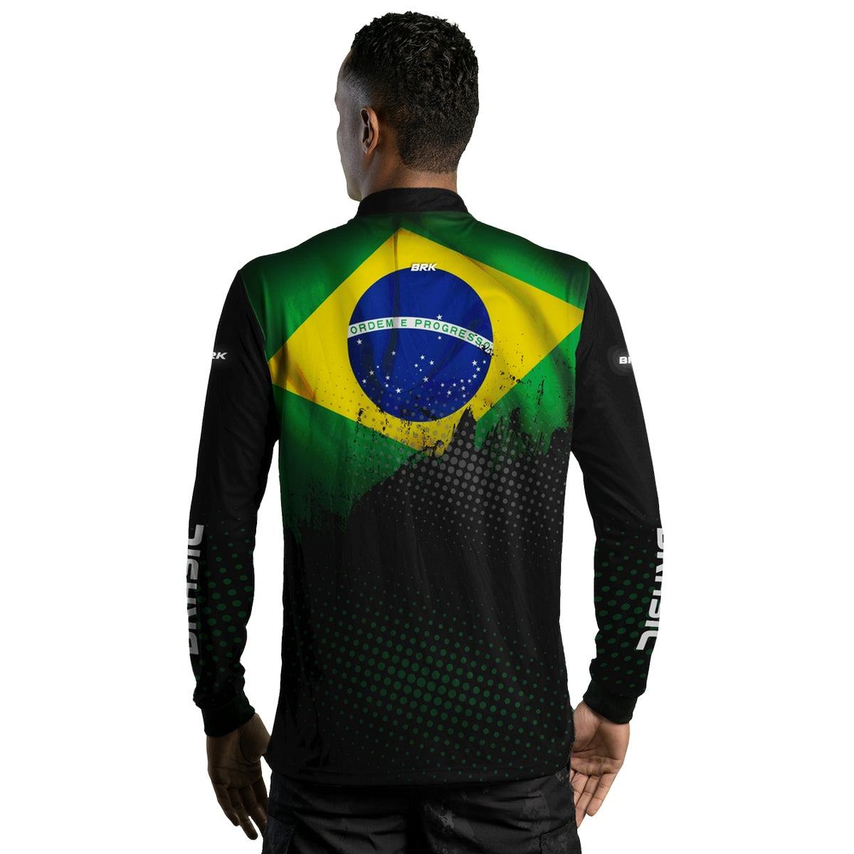 Camisa de Pesca Brk Brasil com Proteção Solar UV50+ - Brk Fishing